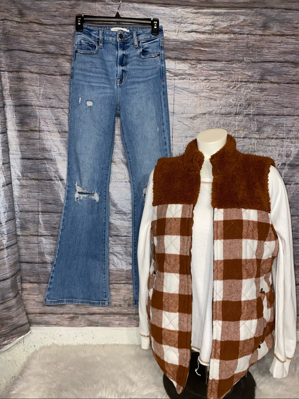 Maurices Plaid Quilted Vest